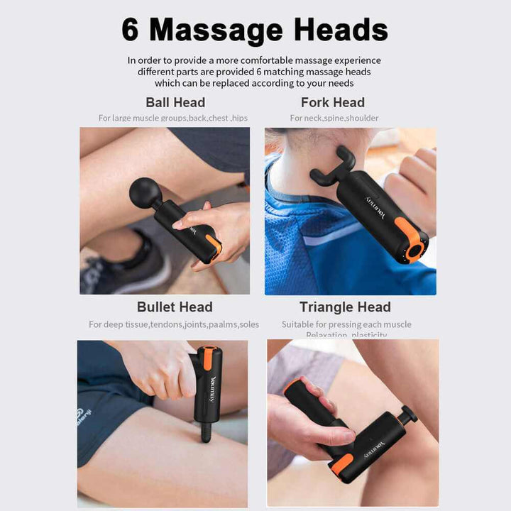 Powerful USB Rechargeable Massage Gun for Muscle Recovery and Pain Relief - Joynfunmall