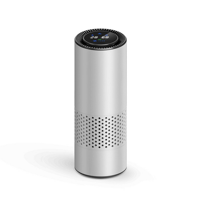 Sleek Silver HEPA Air Purifier - Ideal for Home and Automotive Spaces - Joynfunmall