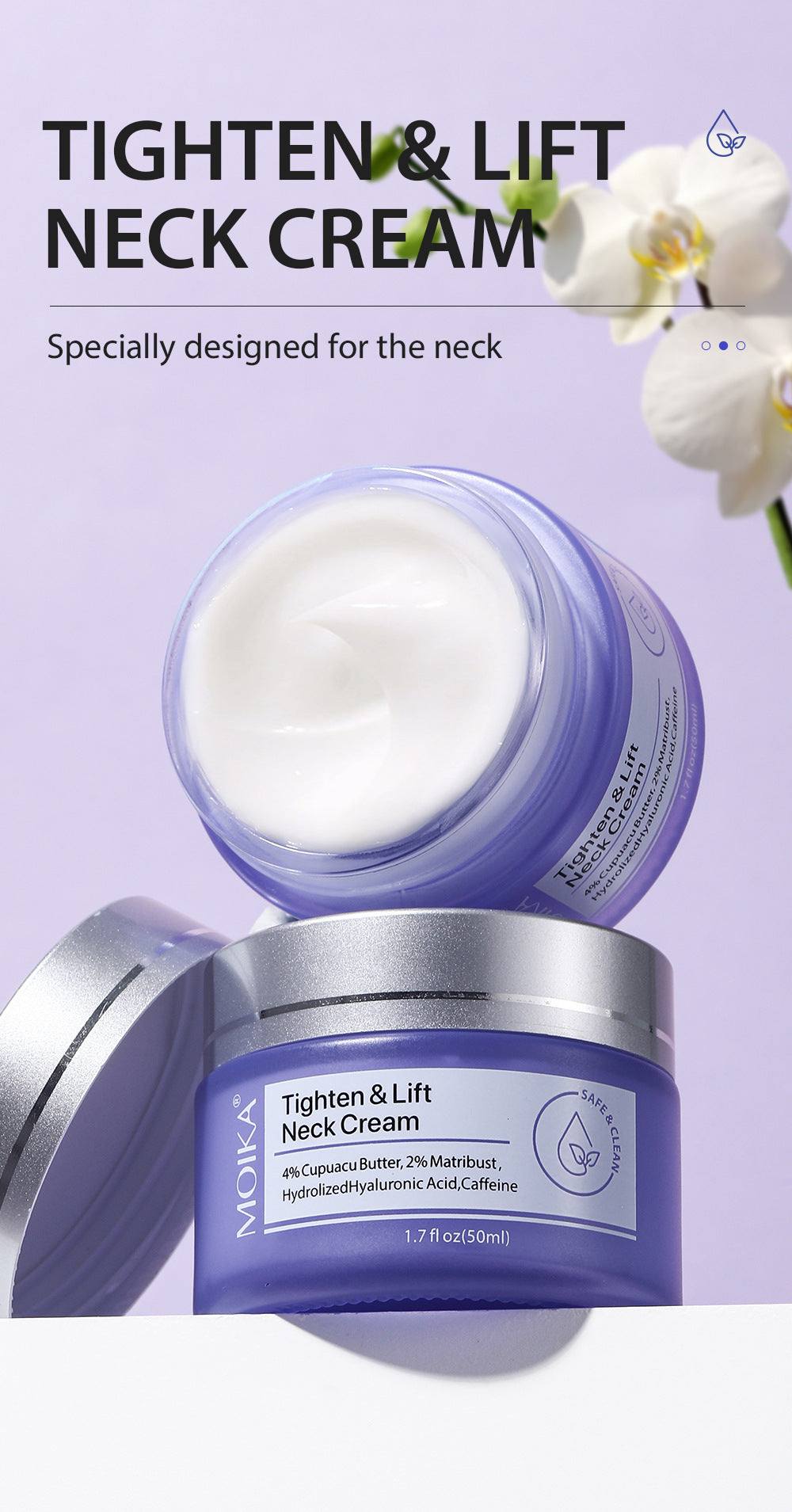 Firming neck cream to lift loose skin and improve elasticity

