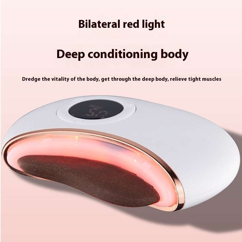 Smart Electric Gua Sha Scraping Massager with LED light for facial rejuvenation and skincare enhancement.