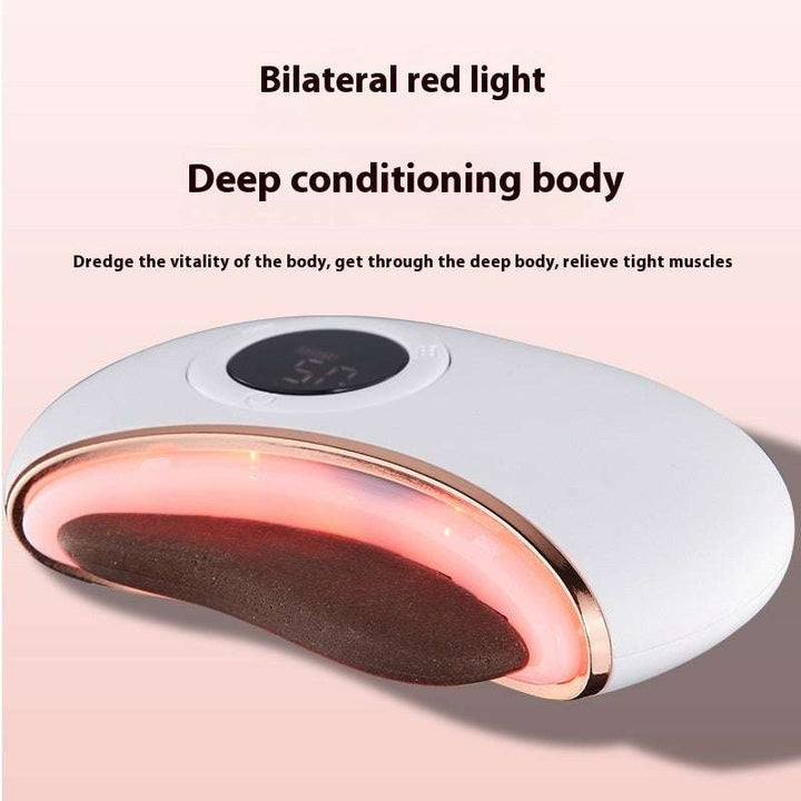 Smart Electric Gua Sha Scraping Massager with LED light for facial rejuvenation and skincare enhancement.