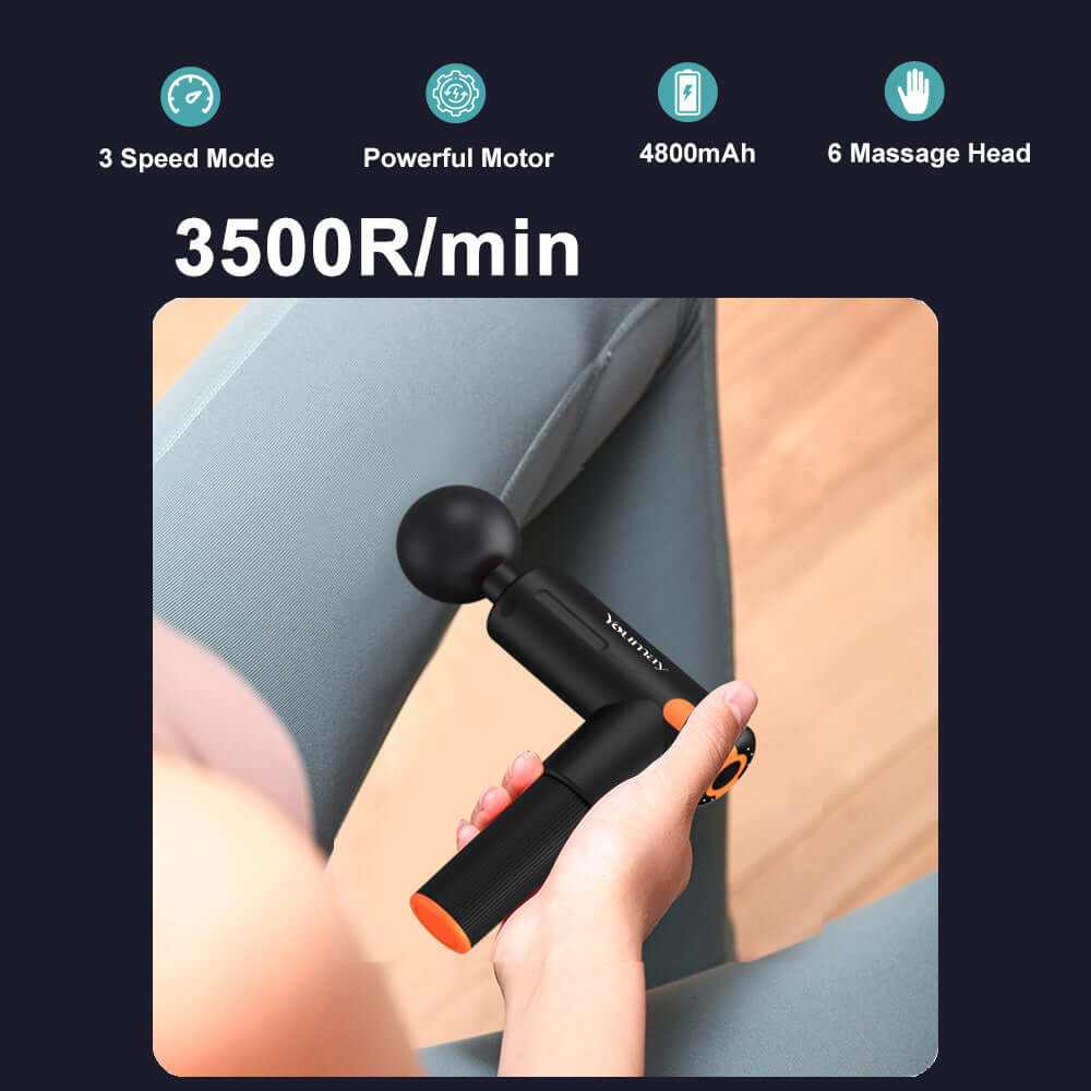 Powerful USB Rechargeable Massage Gun for Muscle Recovery and Pain Relief - Joynfunmall