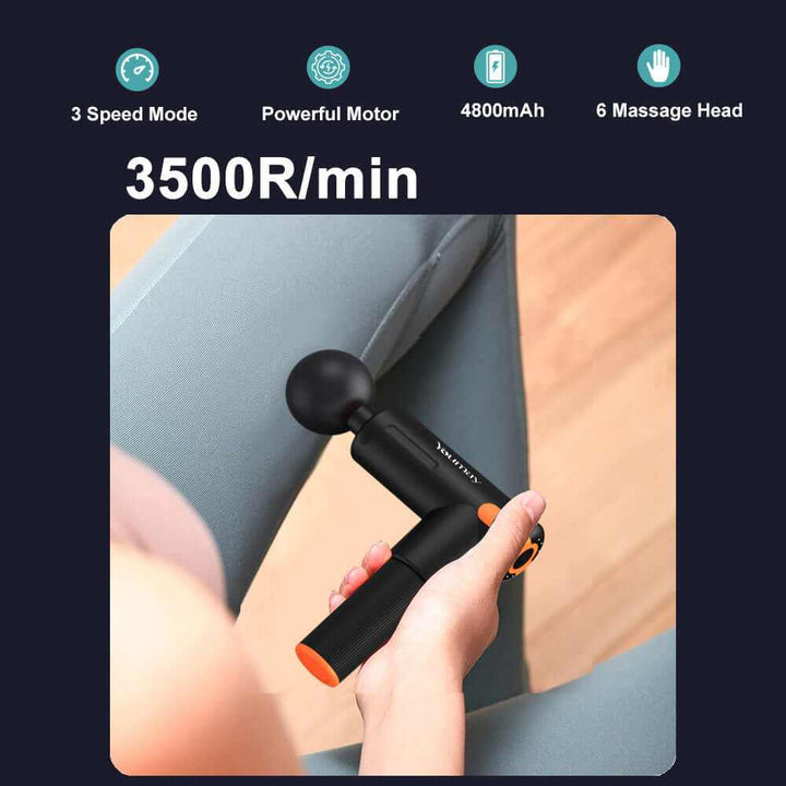 Powerful USB Rechargeable Massage Gun for Muscle Recovery and Pain Relief - Joynfunmall