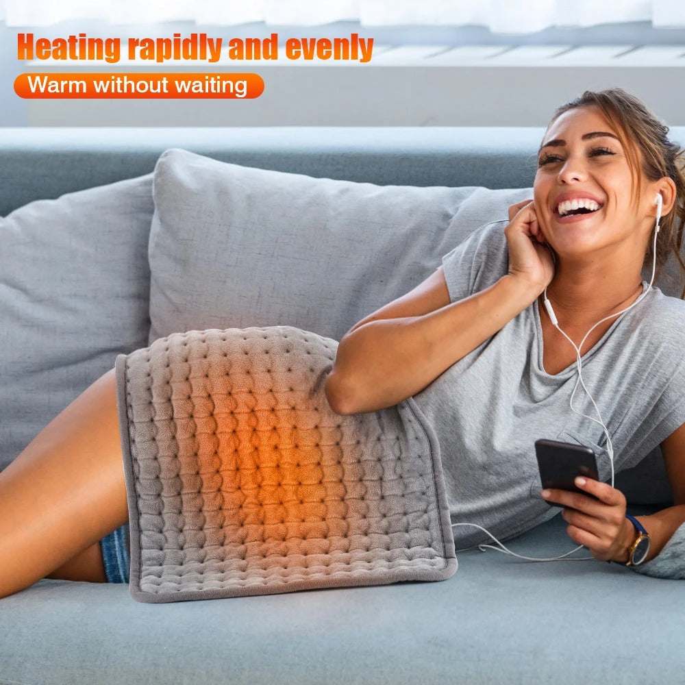 Deluxe Electric Heating Pad for Relaxation with Adjustable Timing Feature - Joynfunmall