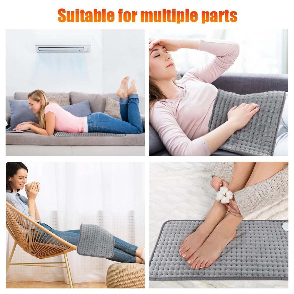 Deluxe Electric Heating Pad for Relaxation with Adjustable Timing Feature - Joynfunmall