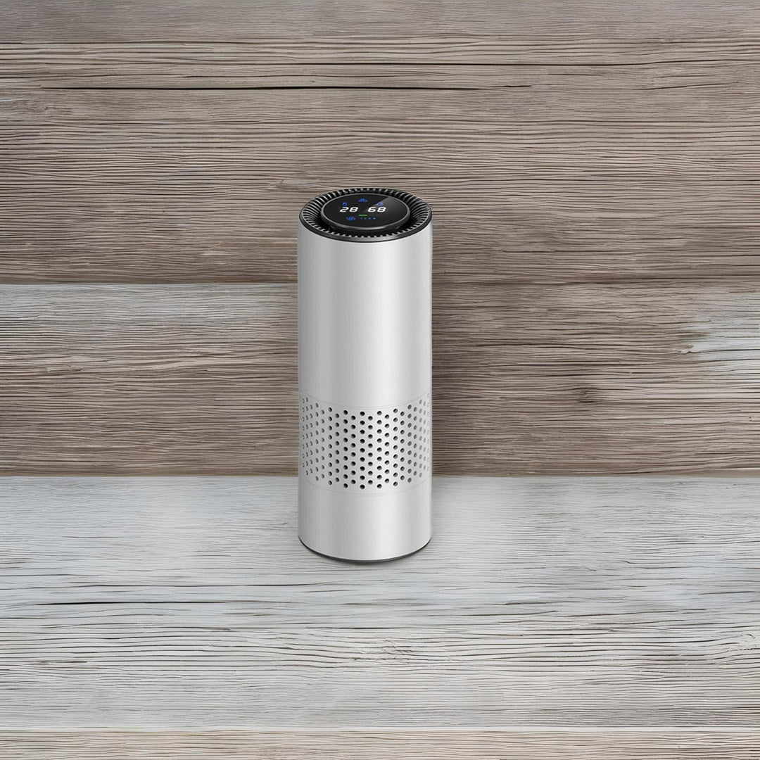 Sleek Silver HEPA Air Purifier - Ideal for Home and Automotive Spaces - JoynfunmallSleek Silver HEPA Air Purifier
indoor air solutions
home air purifier
HEPA filtration
air quality