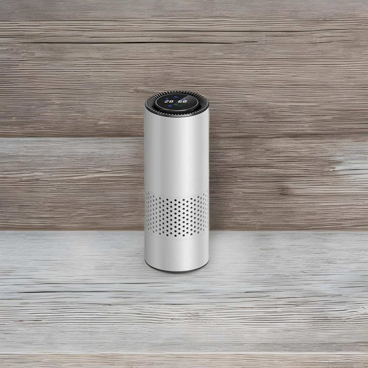 Sleek Silver HEPA Air Purifier - Ideal for Home and Automotive Spaces - JoynfunmallSleek Silver HEPA Air Purifier
indoor air solutions
home air purifier
HEPA filtration
air quality