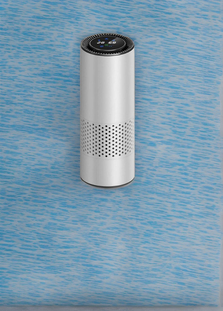 Sleek Silver HEPA Air Purifier - Ideal for Home and Automotive Spaces - Joynfunmall